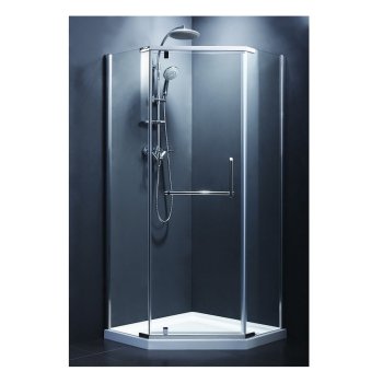 Душевая кабина Devit Comfort, пятиугольная, распашная дверь, 100×100×190 см, хромированный профиль